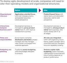 Analyze the tool's expected benefits and risks. An Operating Model For Company Wide Agile Development Mckinsey