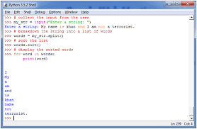 [' ', 'c', 'p', 'a', 'd', 'e', 'i', 'i'. Python Sort Word In Alphabetic Order Javatpoint