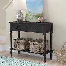 Regan 35 8 Solid Wood Console Table In 2020 Farmhouse Console Table Wood Console Console Table