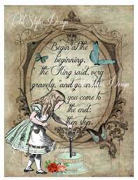 Alice In Wonderland Quote Art Print Vintage Alice In Whimsy Art Alice In Wonderland Decorations Alice And Wonderland Quotes