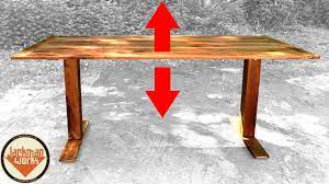 Adjustable height coffee table ikea. Ikea Hack Adjustable Height Sit Stand Walnut Desk Youtube