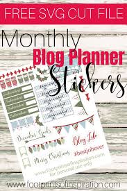 Free Monthly Blog Planner Stickers Footprints Of Inspiration