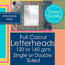 What are another words for headed paper? Business Letterheads Full Colour Single Or Double Sided Company Headed Paper Amazon Co Uk Handmade