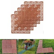 The driver will not be able to assist getting the tiles into your property due to insurance purposes. Fineway 5pc Garden Plastic Tiles Interlocking Non Slip Walkway Floor Path Patio Decking Grid Weatherproof Decorate Garden Vegetable Plot Or Terrace Terracotta Buy Online In Burundi At Desertcart 185639943