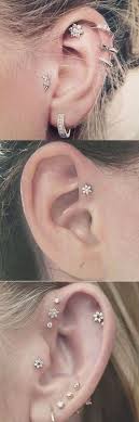 felicity crystal flower 16g ear piercing stud earring tragus jewelry piercing stud earrings earings piercings
