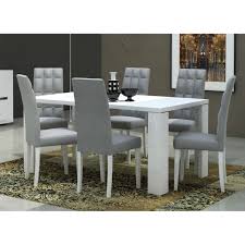 luca home high gloss white dining table