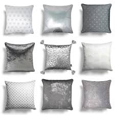 4.5 out of 5 stars with 51 ratings. Grey Cushion Covers Silver Metallic Sparkle Sofa Throw Filled Cushions Cover 17 Ebay