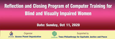 All over the world people with visual impairments has to face numerous difficulties as they seek to assert 'caketalking', a computer music and sound creation program that is compatible with sonar; One Month Computer Training To Job Holder Blind And Visually Impaired Women Access Planet Organization