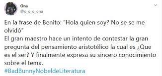 Piden a bad bunny como el siguiente ganador al premio nobel de literatura. 15 Pruebas De Que Bad Bunny Es Un Gran Candidato Al Nobel De Literatura Erizos