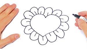 Learn how you can draw different flowers step by step. How To Draw A Heart With Flowers Step By Step Love Drawings Youtube