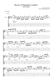 Nanci Griffith Boots Of Spanish Leather Tab Fingerpicking Acoustic Guitar Tab Guitar Tabs Acoustic Guitar Guitar Tabs Songs