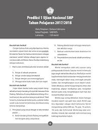 Maaf terbatas karena masih pande. Ebook Prediksi Un Smp