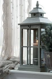 Otilde Lantern And Christa Emb Curtain Creating A Mondern Feel In The Scandinavian Bedroom Lanterns Decor Wooden Lanterns Candle Lanterns