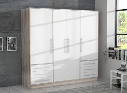 27,209 wardrobe premium high res photos. Essen Large 4 Door Wardrobe With Drawers White And Oak Effect 2989