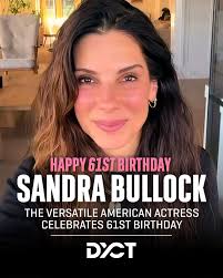 Happy 61st Birthday, Sandra Bullock! Today, July 26, we celebrate the 61st  birthday of one of Hollywood's most beloved stars—Sandra Bullock. From her  breakout role in Speed (1994) alongside Keanu Reeves to