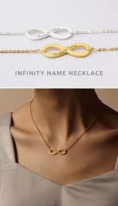 Infinity Necklace With Names Infinity Name Necklace Infinity Jewelry Infinity Necklaces Infinity Ne Trendy Gift Idea Girlfriend Gifts Best Friend Gifts
