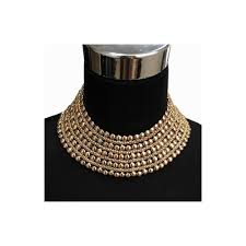 Uken Metal Beads Chunky Maxi Necklaces For Women 2018