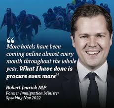 As Immigration Minister, Robert Jenrick didn't just open the migrant  hotels. He actively boasted about procuring even more. Robert Jenrick is a  fraud.