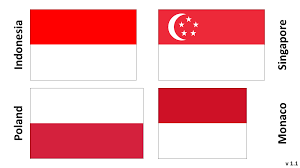 The polish flag is the flag of the country named poland. Official Design Differences Between The Flags Of Indonesia Monaco Poland Singapore Vexillology