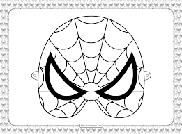 Download it now and have fun! Printable Spiderman Mask Coloring Sheet