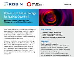 Check out red robin application center. Robin Cloud Native Storage For Openshift Robin Io