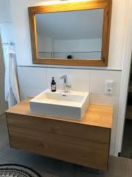 Waschtisch Aus Eiche Massiv Mit Zwei Schubkasten Waschtisch Holz Aufsatzwaschbecken Waschtisch Waschtisch Mit Aufsatzwaschbecken