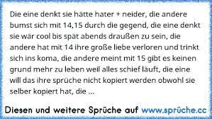 Https Www Xn Sprche 5ya Cc Die Eine Denkt Sie H C3 A4tte Hater Neider Die Andere Bumst Sich Mit 1415 Durch Die Gegend Die Eine Denkt