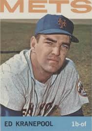 1964 TOPPS #566 ED KRANEPOOL NEW YORK METS BASEBALL CARD NM/MT