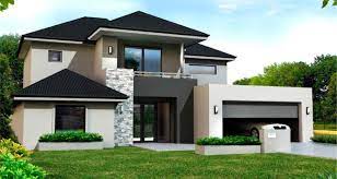 Elegant Two Story Home Design With Images Double Storey House Storey Homes Contemporary House Plans