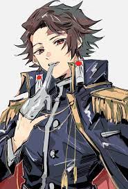 tanjiro kamado アニメスタイル 軍服 イラスト 漫画 画像