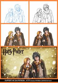 Add detailing to her hair around the scalp and ends. Artstation Harry Potter Ginny Weasley Wallpaper Kotchi Yuuki