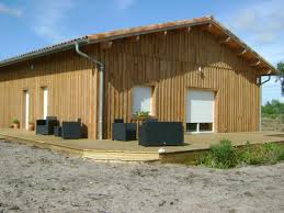 40 m2 mis à niveaux. Maison A Ossature Bois Dans Les Landes A Escource 40210 L Entreprise Deck40 A Constru Constructeur Maison Bois Constructeur Maison Construction Maison Bois