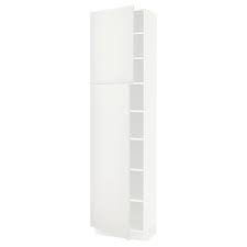The shelves with doors are the best place for clothes, sundries, and collectibles. Sektion High Cabinet With Shelves 2 Doors White Haggeby White 24x15x90 Shop Here Ikea