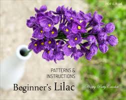 Beginner's Crochet Lilac Pattern Crochet Lilac Flower - Etsy