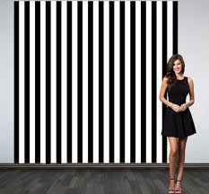 Black And White Photo Booth Backdrop Black And White Stripes Party Personalized Photo Backdrop Vertical Stripes Photo Backdrop Birthday Photo Booth Backdrop Photo Backdrop Birthday Stripes Party Party Photo Booth