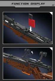 Mould King 14002 Block Gun Toys The MOC 98K Sniper Rifle Building Block Set  Assembly Brick Gun Model Kids Christmas Gift