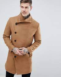 International shipping and returns available. Religion Mantel In Camel Mit Stehkragen Asos