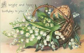 Vintage Birthday Card Images Google Search Maiglockchen Vintage Karten Blumen Aquarell