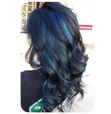 I've had mine for about 5 years now, gone through different hair colors and styles but i've always kept the peekaboo or brought it back. Black With Blue Peekaboo Highlights Love This Hair Styles Redken Hair Color Trendy Hair Color