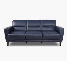 Popular blue leather sofa of good quality and at affordable prices you can buy on aliexpress. Jasper Blue Leather Sofa Kane S Furniture
