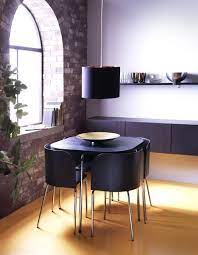Folding tables from ikea can vary in size from individual tv tray dimensions to a dining table size that will seat six to eight people. Pin By Ivy Ling On Small Interior In 2021 Dining Room Small Small Dining Table Compact Dining Table
