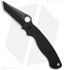 Spyderco Paramilitary 2 Tanto Black G10 S30V DLC Blade C81GPTBK2  Discontinued | eBay