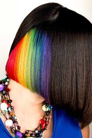 Black And Rainbow Hair Color 33 Rainbow Hair Styles To Look Like A Unicorn Rainbow Hair Color Rainbow Hair Rainbow Hair Ombre