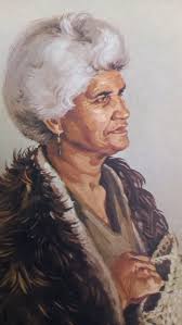 Merania Chase, nee Ihaia, drawn by Dame Val It even captures her Mana