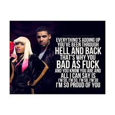 Drake And Nicki Minaj Tumblr Liked On Polyvore Lyrics Music Lyrics Music Quotes