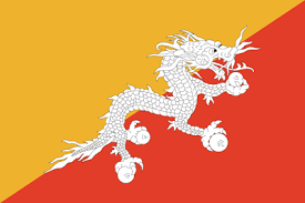 There is no solid evidence that a flag of this design was ever used, and much evidence that the flags used in the period from 1956 to 1969 were of several different designs. Flagge Von Bhutan Bild Country Flags