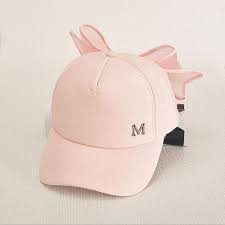Summer Korea Spring Cap M Mark Pink Hat With Big Bow Bending Brimmed Hat Has Baseball Caps Visor Women Sun Hats Color Child Girl Baseball Cap Girls Sun Hat Cap Girl