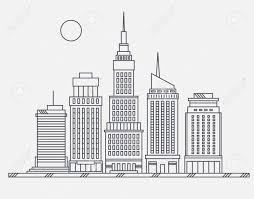 Geschaftszentrum Der Grossstadt Broadway Street Wolkenkratzer Megapolis Gebaude Konzept Immobilien Architektur Gewerbliche Gebaude Und Buros In Lineare Flache Bauweise Zeichnen Lizenzfrei Nutzbare Vektorgrafiken Clip Arts Illustrationen Image 46738785