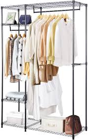 Maybe you would like to learn more about one of these? Amazon Com Tangkula Heavy Duty Garment Rack Free Standing Closet Organizer With Storage Shelves Hanging Rods Clothes Hanger Organizer Home Kitchen