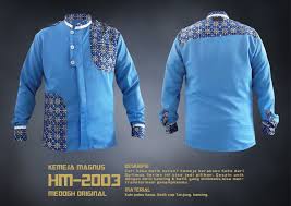 Khususnya background yang berwarna biru. Pin Di Kemeja Batik Pria